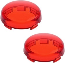 Harley Dyna Street Glide Road King Bullet Rear Turn Signal Light Lens Red Cover