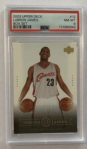2003 Upper Deck LeBron James #12 Box Set Rookie Card PSA 8 NM-MT