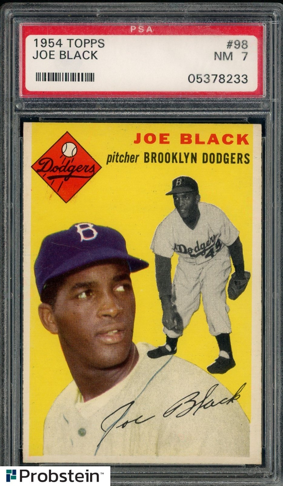 1954 Topps #98 Joe Black Brooklyn Dodgers PSA 7 NM