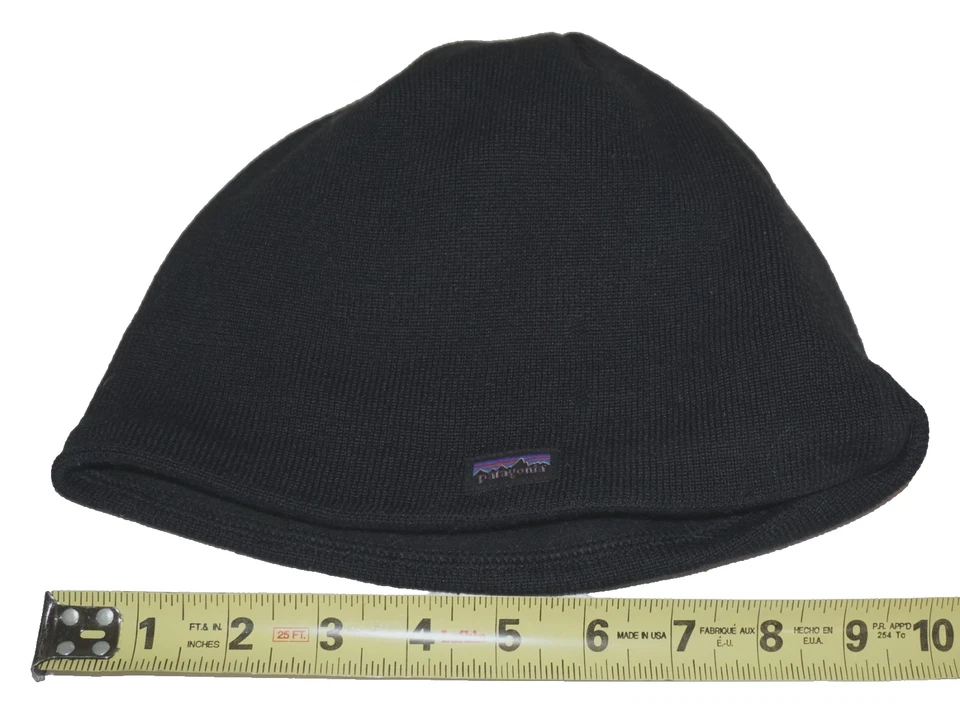 PATAGONIA Black Wool Blend Knit Beanie Hat ONE SIZE - Image 2 of 4