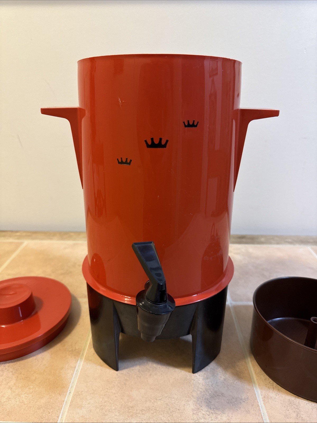 10-30 Cup Vintage Mcm Percolator Atomic Red