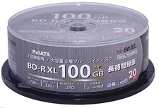 ・RiDATA Single-sided 3-layer 2-4x speed Blu-ray disc White printable BD-R XL 100