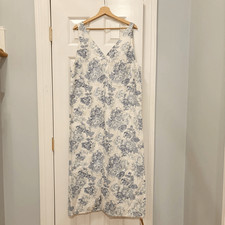 NWT Reformation Monique Floral 100% Linen Maxi Dress Size Large
