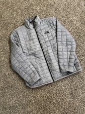 The North Face Quilted Full Zip Lightweight Puffer Jacket Gray Men's XL Outdoor