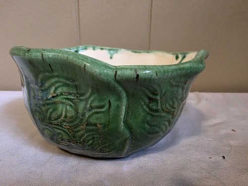 McCoy pottery Bowl? nature-inspired motif Art Deco designs Signed And Numbered - Picture 5 of 8
