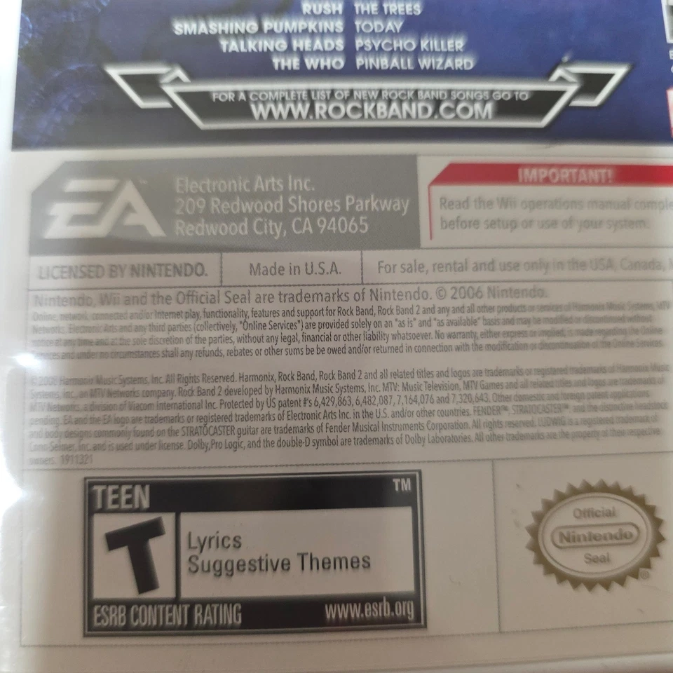 Rock Band 2 & 1 Wii Gamez  w/ Bonus Game - Music Rhythm Video Game Complete - Image 3 of 4