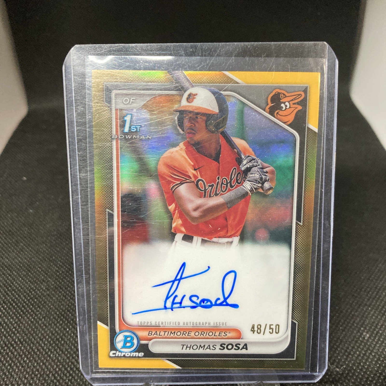Thomas Sosa 2024 Bowman Chrome 1st Auto 48/50 True Gold