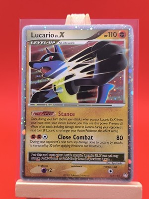 Lucario LV.X 122/123 Mysterious Treasures Ultra Holo Rare Pokemon