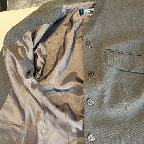 Emanuel Ungaro Brown Wool Blend High Neck Classic Designer Jacket Blazer 4/38 - Picture 11 of 12