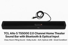 TCL Alto 5 TS5000 2.0 Home Theater Sound Bar with Bluetooth WORKING 31.5