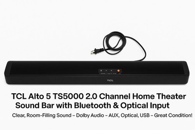 TCL Alto 5 TS5000 2.0 Home Theater Sound Bar with Bluetooth WORKING 31.5 