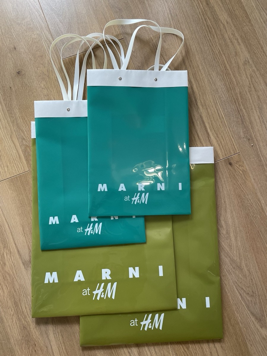 x Marni at H&M Plastic PVC Shopping Tote Bag UK