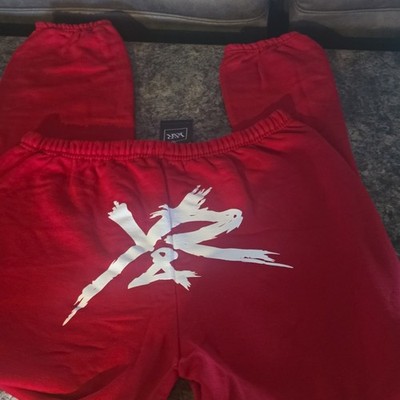 Young & Reckless Men's Red Sweatpants 2XL 100% Cotton Fleece Drawstring