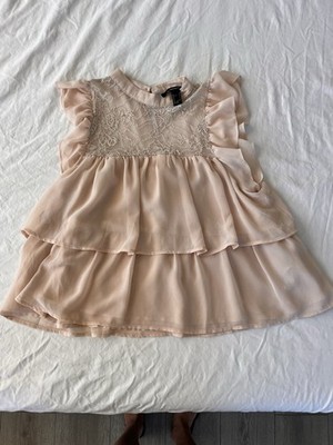 Forever 21 Women's Blush Babydoll Flutter Sleeve Top