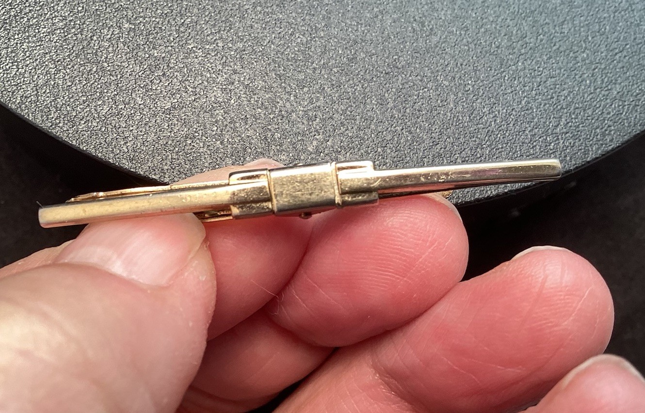 Vintage Gold Tone USA  Hickok Shirt Collar Stay Tie Bar