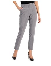 Tahari ASL Gray Straight Leg Dress Pants Size 8 Womens Office Career