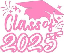 Removable 8"x7.1" Waterproof Vinyl Car Graduation Hat Stickers, R Color: Red