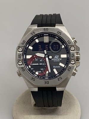 CASIO ECB10 Quartz Analog Black Sport Watch Near Mint JAPAN
