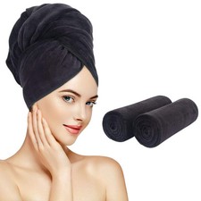 Microfiber Hair Towels Anti Frizz Hair Drying Towel Super Absorbent Fast Dryi...