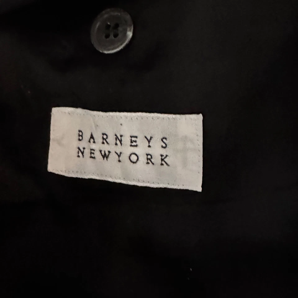 Blazer Barneys New York Negro Lana Hecho en Italia Forrado en Rayón Para Hombre Talla 40R Foto 4 de 4