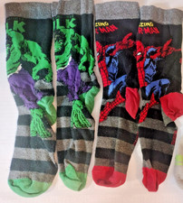 NOVLTY SOCKS (Marvel -Sold In Pairs)  HULK /SPIDER-MAN