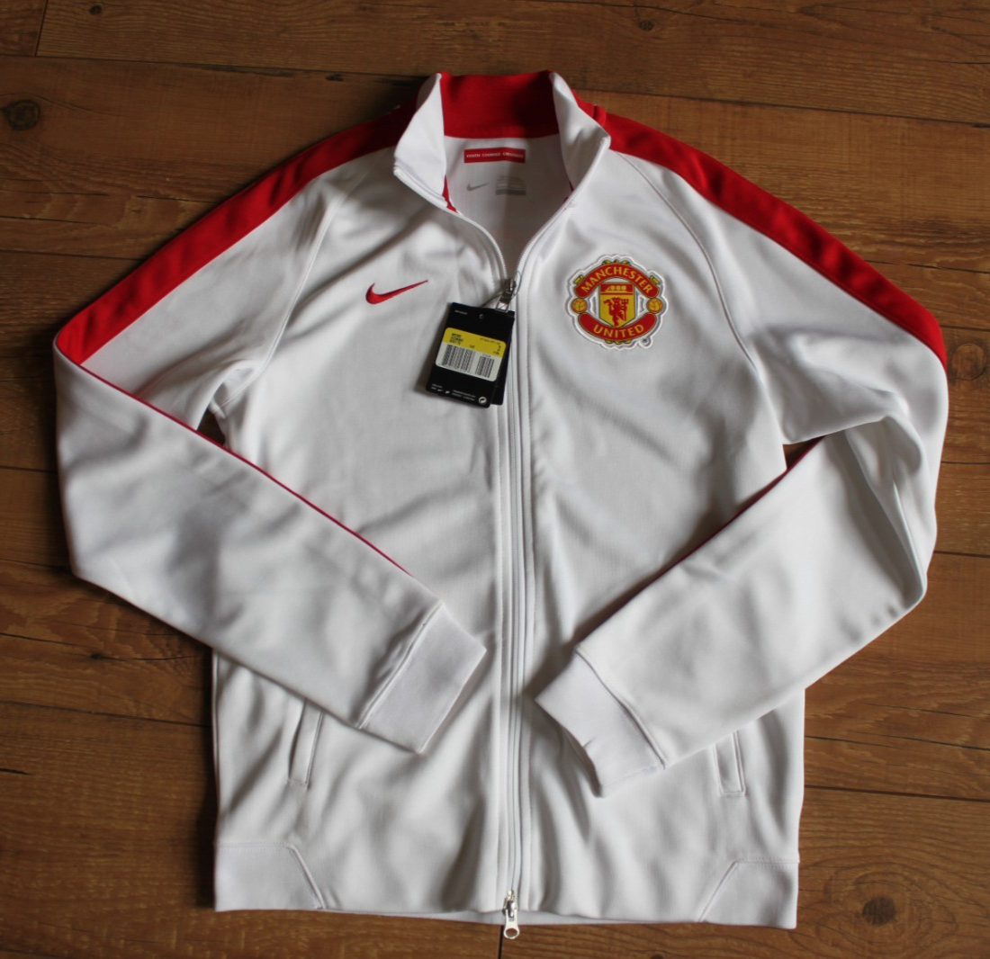 SACAI X NIKE Giacca da pista Manchester United Nike N98 bianca nuova con etichetta small