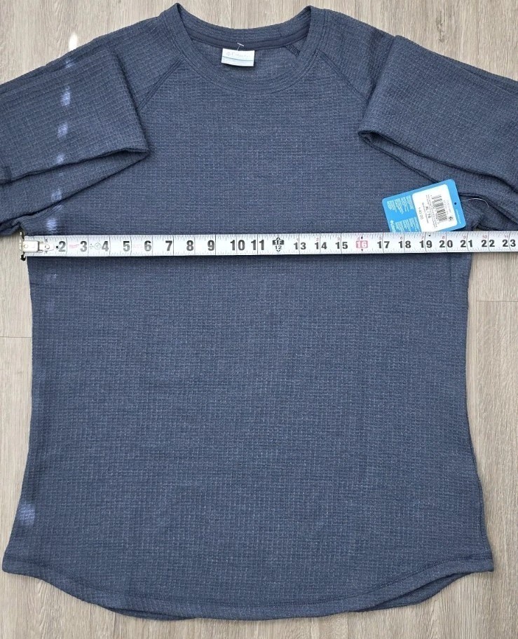 Columbia Holly Springs Waffle Thermal Shirt Women XL Blue Long Sleeve thumbnail 7
