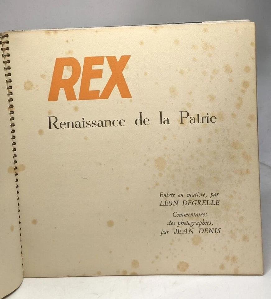 Rex - renaissance de la Patrie | Léon Degrelle Jean Denis | Bon état - Photo 3/4