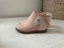 Old Navy Toddler Girls Unicorn Ankle Boots Pink Size 6 New