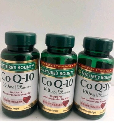 60x3=180 Softgels Nature's Bounty Coq10 100Mg + L-Carnitine EXP:08/2026 &11/2026