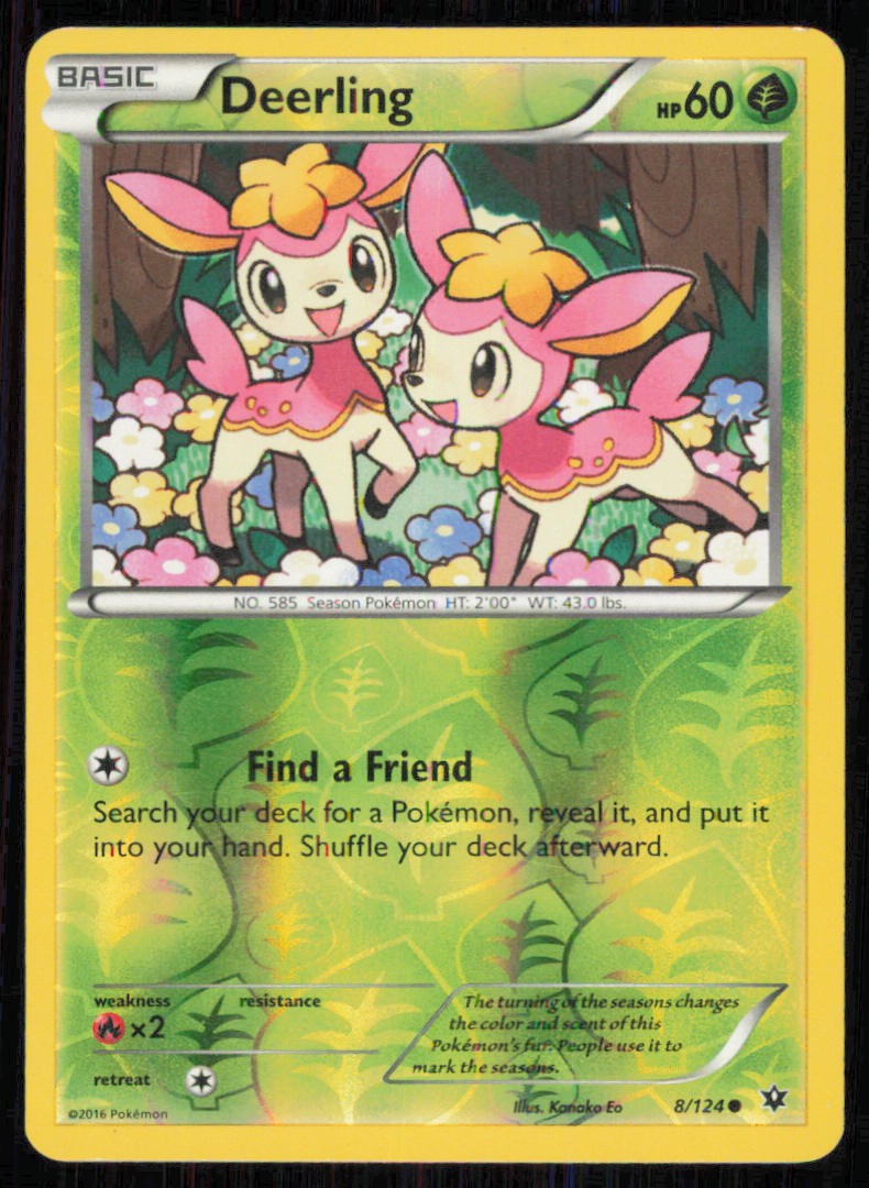 Deerling 8/124 Common Fates Collide Pokemon Reverse Holo Lightly Played