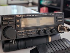 YAESU FT-4700 Dual Band FM Amateur Radio Transceiver w/ Microphone Tested