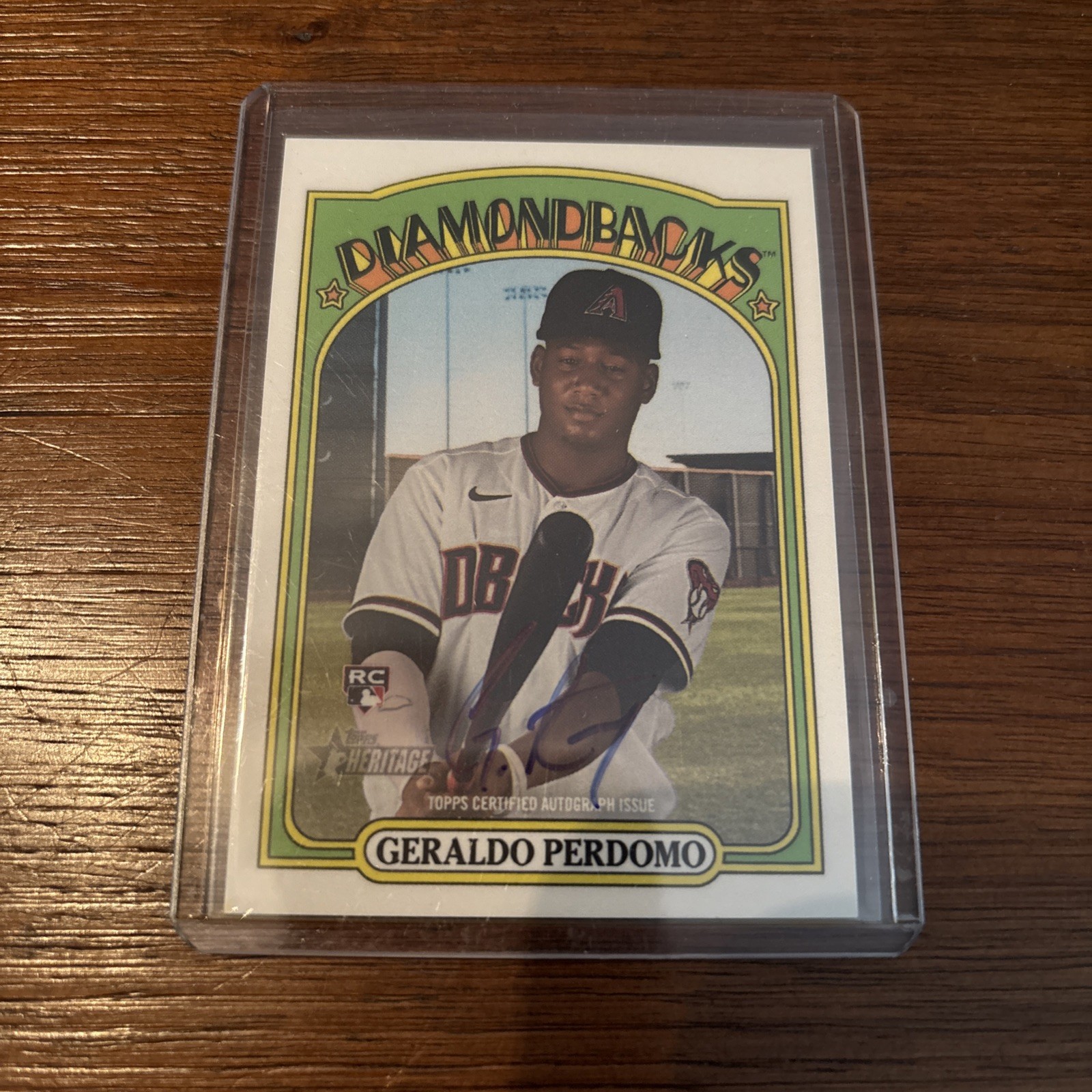 2021 Topps Heritage #ROA-GPE Geraldo Perdomo RC Real One Autograph - RARE!