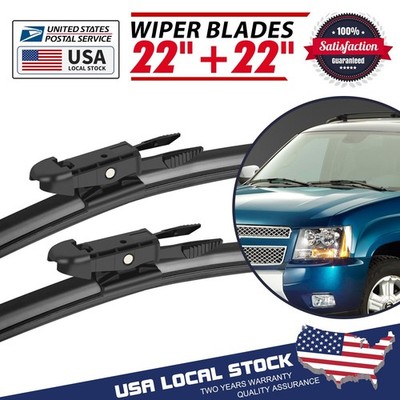 22''&22'' OEM Bracketless Direct Connect Wiper Blades For Silverado 1500 2007-2013