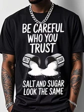 Men's Funny Trust Warning Pro Club Shaka Tee Shirt Be Careful Who You Trust