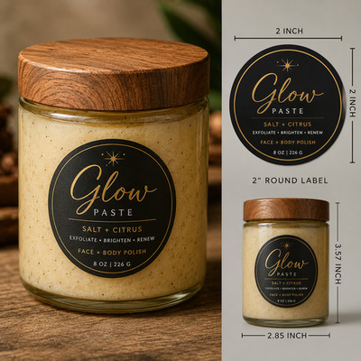 Glow Salt Oasis  Citrus Mineral Facial Scrub