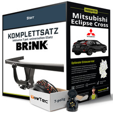 Für MITSUBISHI Eclipse Cross Typ GK Anhängerkupplung starr +eSatz 7pol uni 17-21
