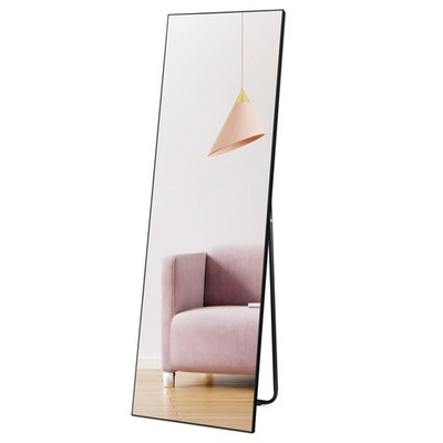 Hoikwo Ganzkörperspiegel 59x16 Zoll, Standspiegel 150x41cm mit Schwarz