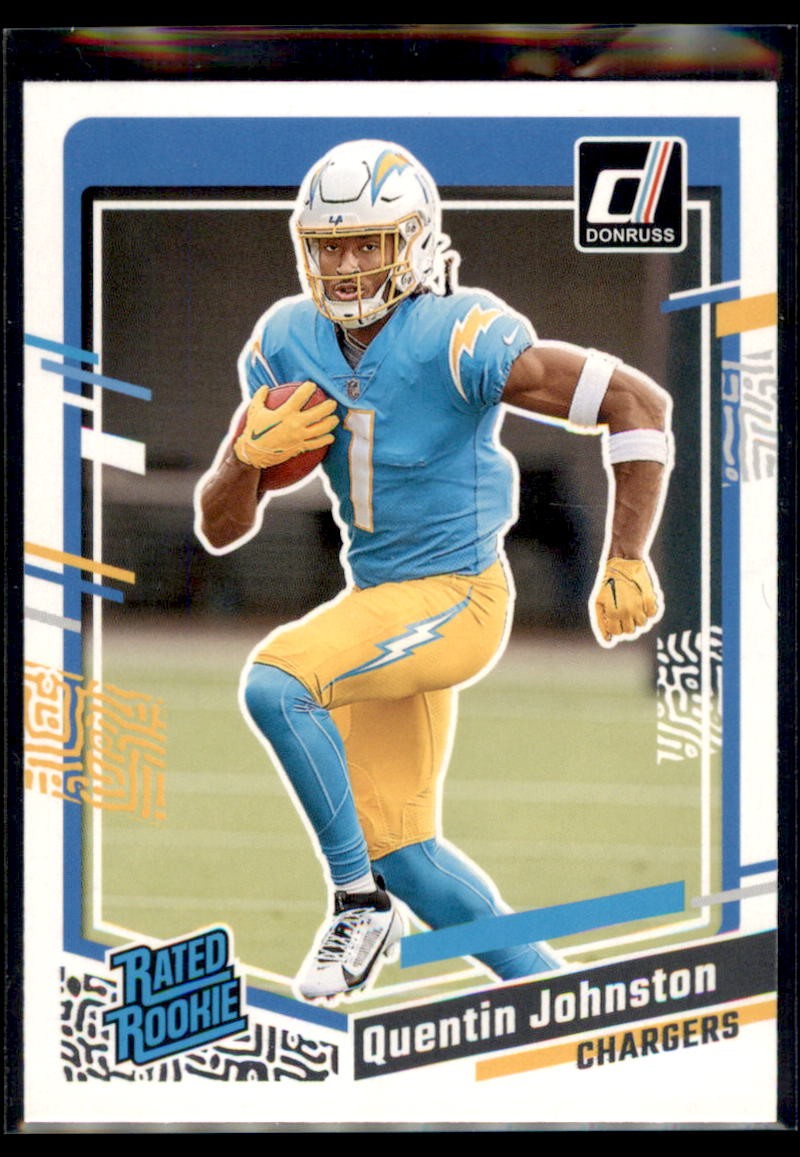 2023 Donruss #353 Quentin Johnston Press Proof Blue