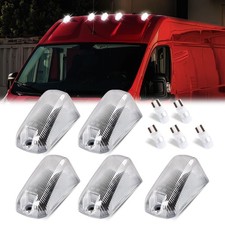 Cab Roof Top Marker Lights Lens with White LED Bulbs Clearance Running Lamps ...