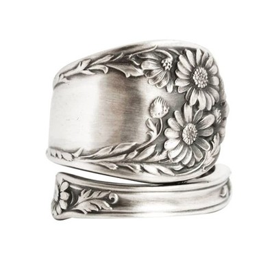 Sunflower Spoon Adjustable Rings Promise Wedding Adjustable, Copper 