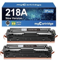 218A Toner Cartridge 2 Pack Black with Chip Compatible for HP