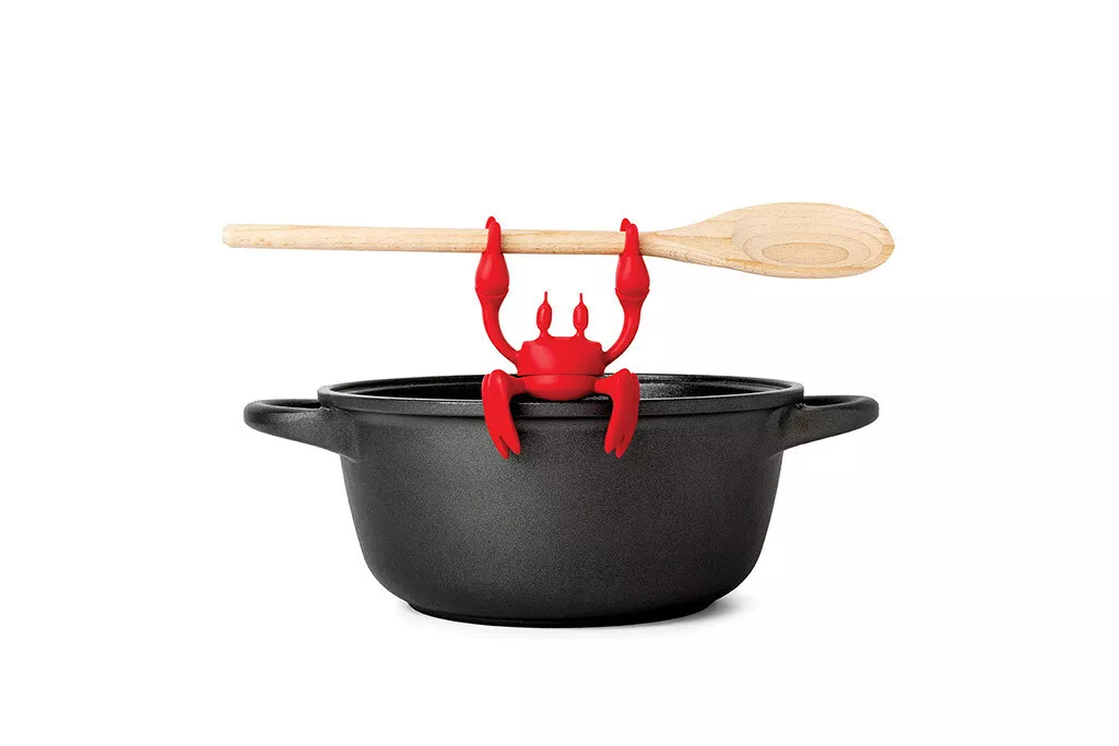 OTOTO Red Cooking Spoon Holder Crab New/Boxed Silicone Tray Funny Kitchen  Tools