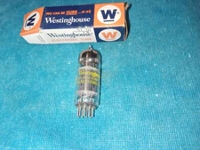 NOS WESTINGHOUSE 12BZ7 BLACK PLATE AUDIO PREAMPLIFIER TUBE - TV7 TESTED