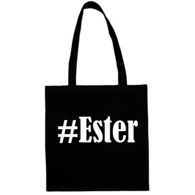 Tasche Beutel Baumwolltasche #Ester Hashtag Einkaufstasche Schulbeutel Turnbeute