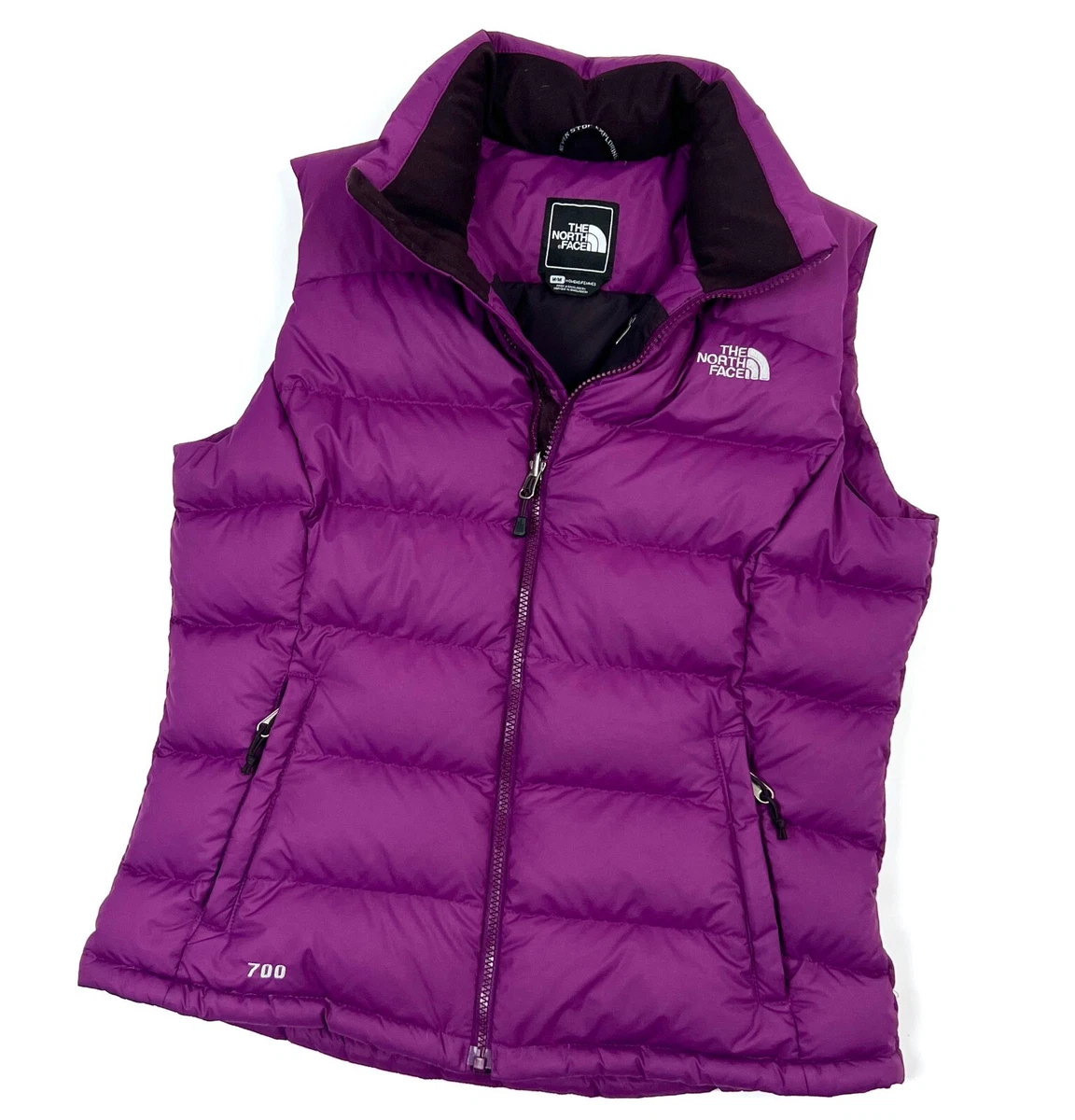 North face purple gilet sale