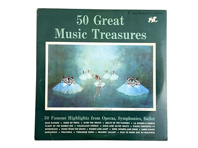50 GREAT MUSIC TREASURES - OPERAS SYMPHONIES & BALLET 2-LP'S VINYL TESTED
