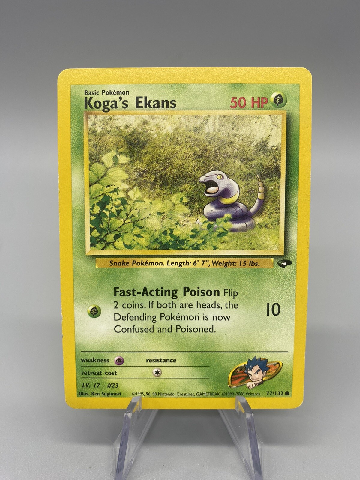 Pokemon Card - Gym Challenge 77/132 - KOGA'S EKANS (common) - NM