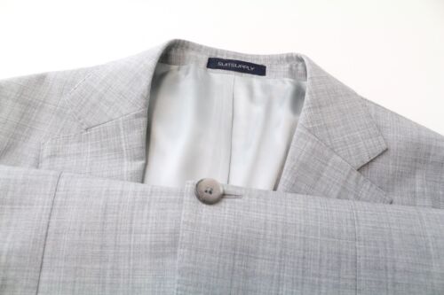 SUITSUPPLY Havana Patch Men Suit UK38R Grey Melange Slim 2-Piece Wool S120s - Picture 8 of 16