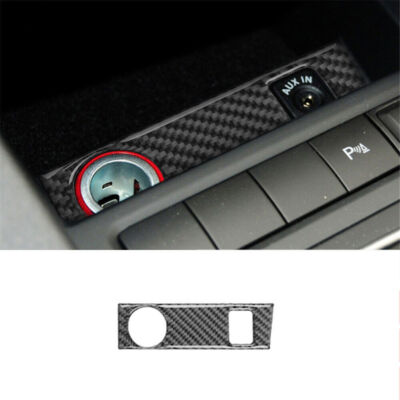 Vinyl Carbon Fiber Cigarette Ligher Cover Trim For Volkswagen Jetta Sedan 11-14